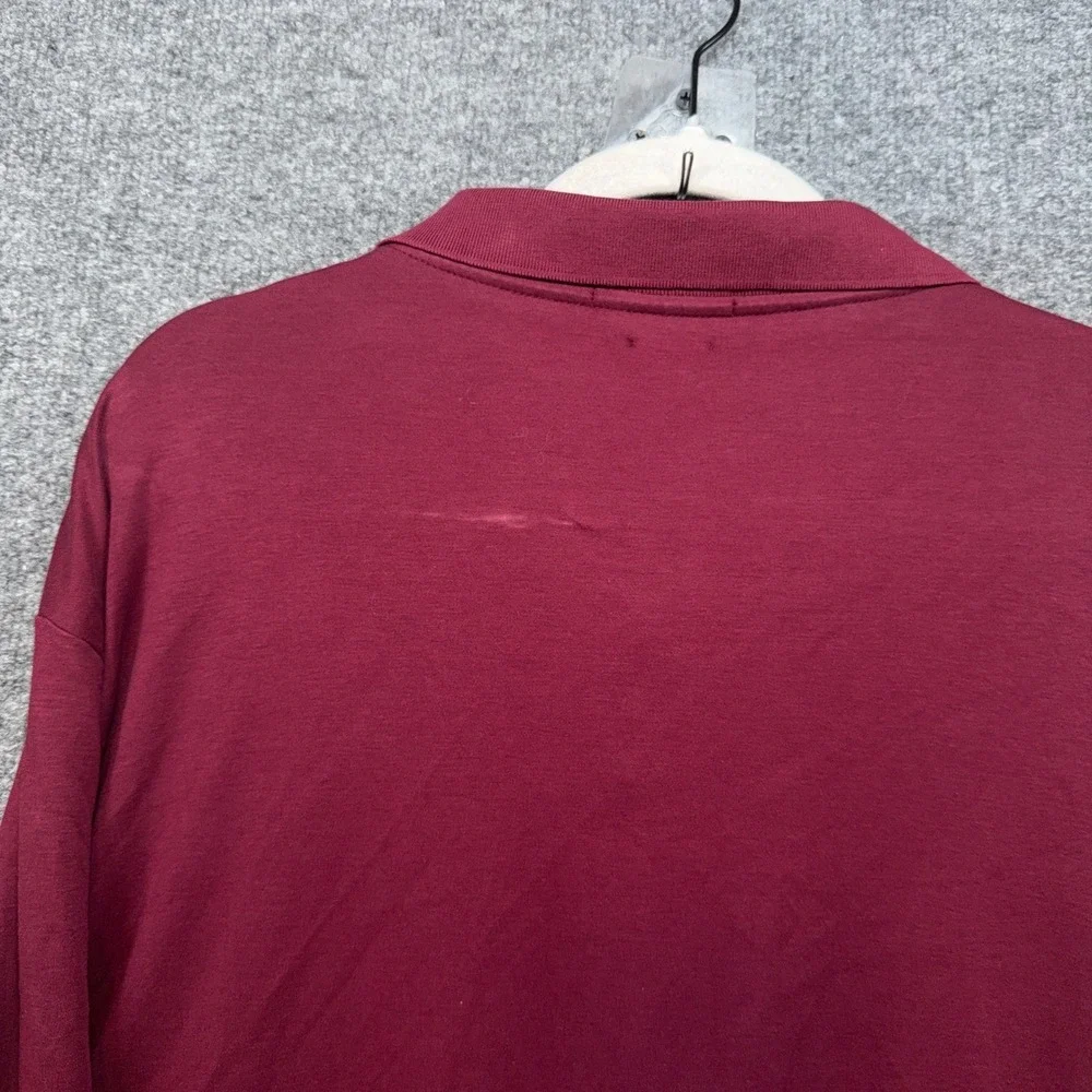 Polo Ralph Lauren Polo Shirt Mens XXL Burgundy Long Sleeve Classic Fit Cotton